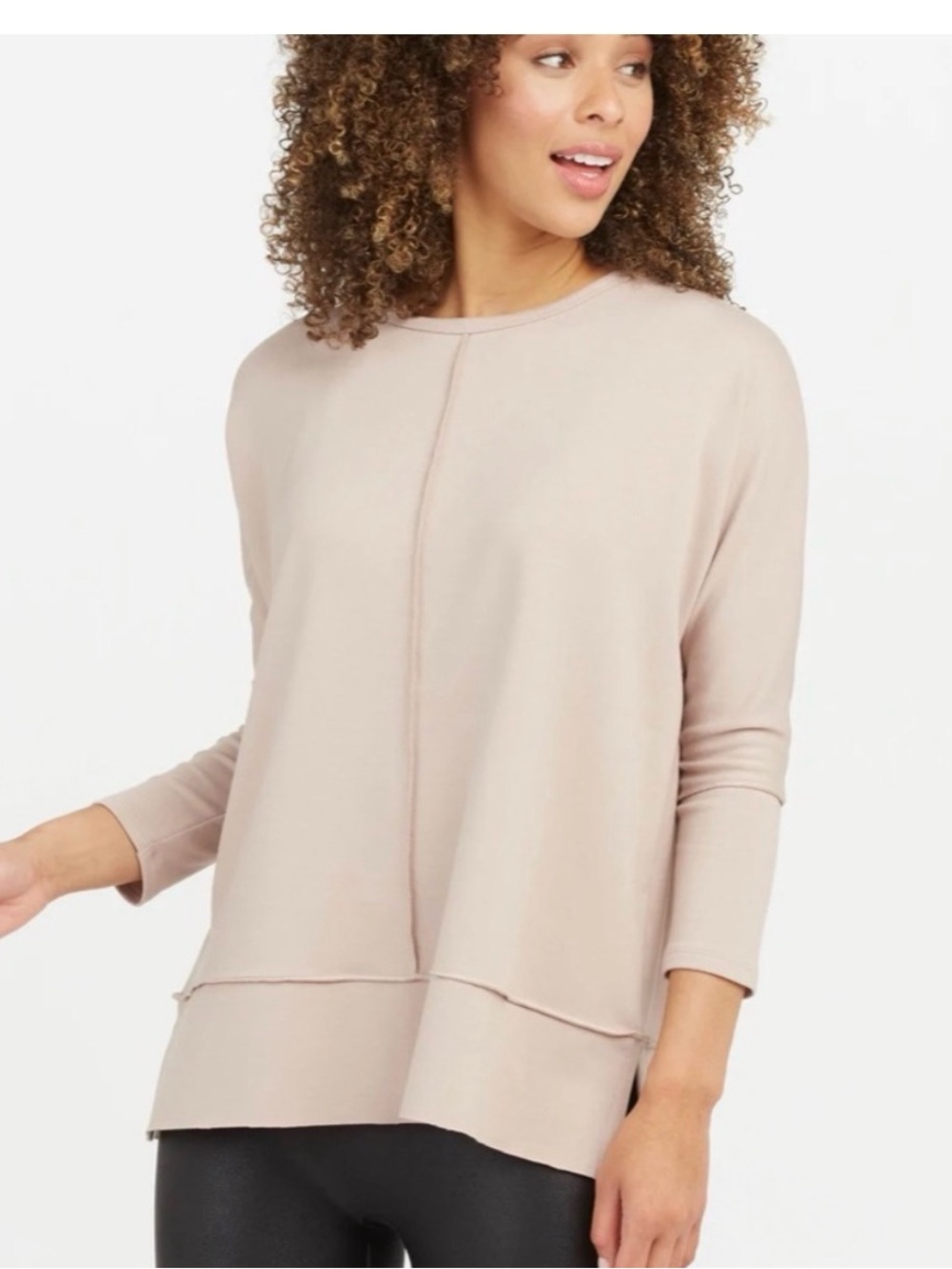 Spanx Perfect Length Top Dolman 3/4 Sleeve oat size large L
